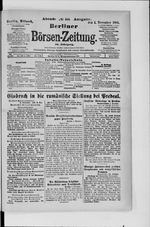 Berliner Börsen-Zeitung vom 01.11.1916