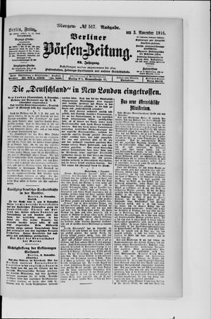 Berliner Börsen-Zeitung vom 03.11.1916