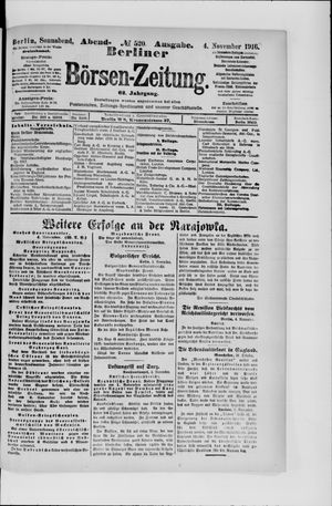 Berliner Börsen-Zeitung vom 04.11.1916