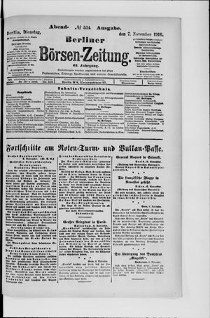 Berliner Börsen-Zeitung vom 07.11.1916
