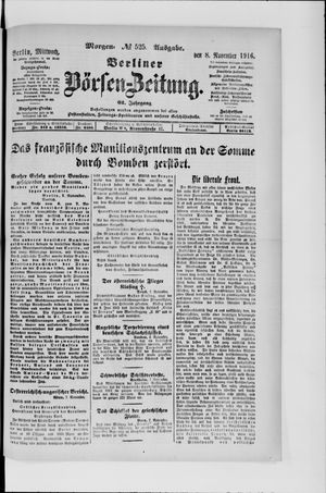 Berliner Börsen-Zeitung vom 08.11.1916