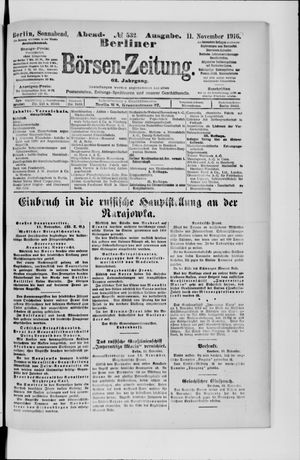 Berliner Börsen-Zeitung vom 11.11.1916