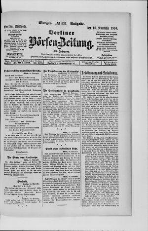 Berliner Börsen-Zeitung vom 15.11.1916