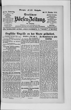 Berliner Börsen-Zeitung vom 16.11.1916