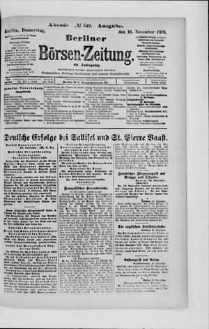 Berliner Börsen-Zeitung vom 16.11.1916