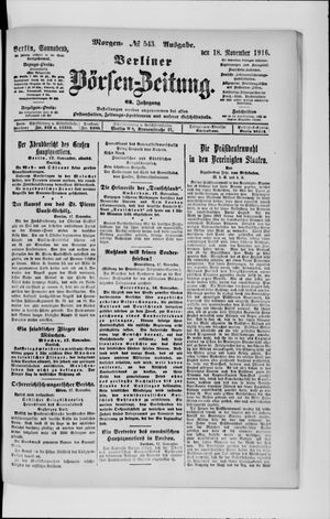 Berliner Börsen-Zeitung vom 18.11.1916