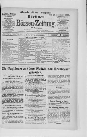 Berliner Börsen-Zeitung vom 20.11.1916