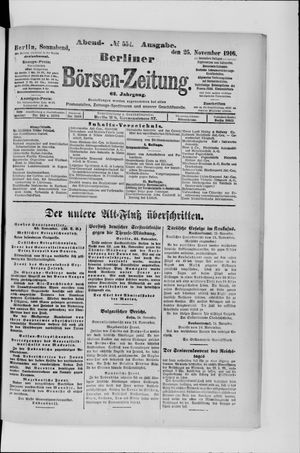 Berliner Börsen-Zeitung vom 25.11.1916