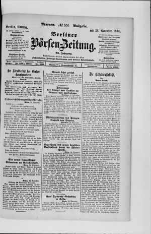 Berliner Börsen-Zeitung vom 26.11.1916