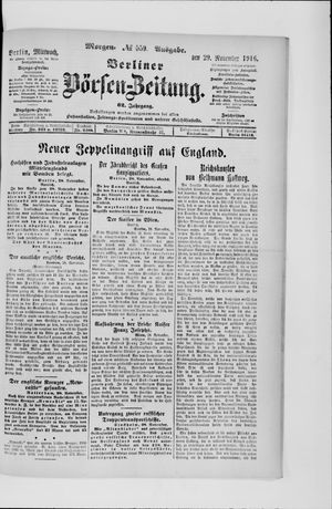 Berliner Börsen-Zeitung vom 29.11.1916
