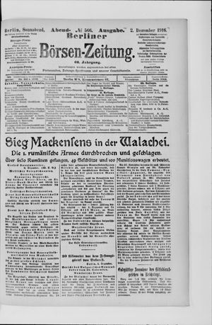 Berliner Börsen-Zeitung vom 02.12.1916