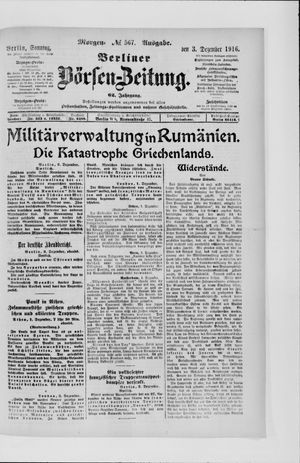 Berliner Börsen-Zeitung on Dec 3, 1916