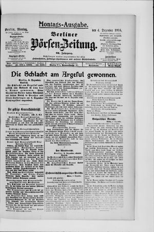 Berliner Börsen-Zeitung vom 04.12.1916