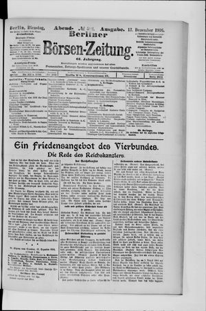 Berliner Börsen-Zeitung vom 12.12.1916