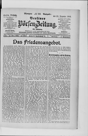 Berliner Börsen-Zeitung on Dec 13, 1916