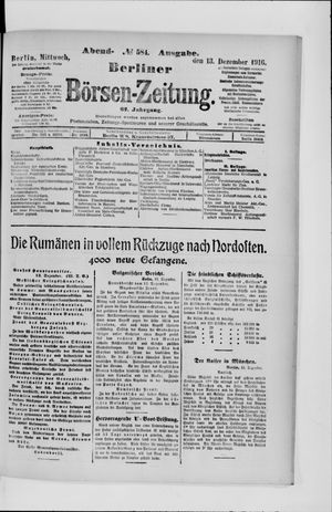 Berliner Börsen-Zeitung on Dec 13, 1916