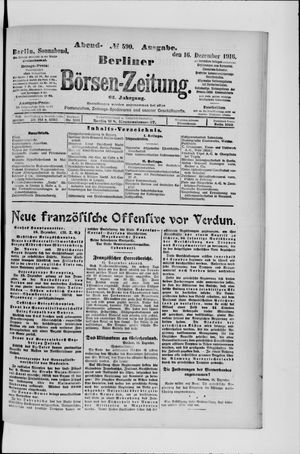Berliner Börsen-Zeitung vom 16.12.1916