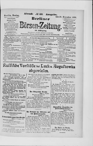 Berliner Börsen-Zeitung vom 18.12.1916