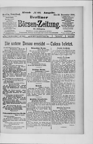 Berliner Börsen-Zeitung vom 23.12.1916