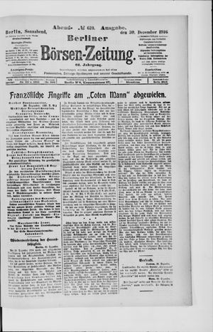 Berliner Börsen-Zeitung vom 30.12.1916