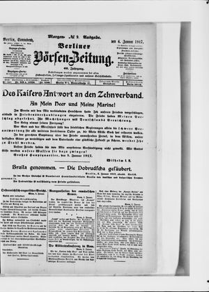 Berliner Börsen-Zeitung vom 06.01.1917