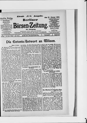 Berliner Börsen-Zeitung on Jan 12, 1917