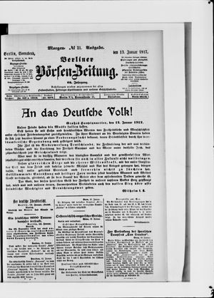 Berliner Börsen-Zeitung vom 13.01.1917