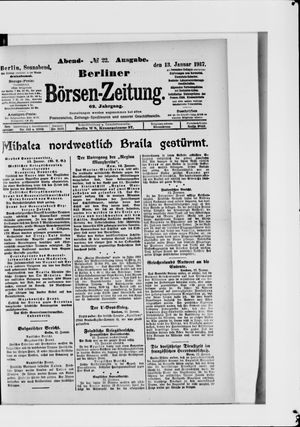 Berliner Börsen-Zeitung on Jan 13, 1917