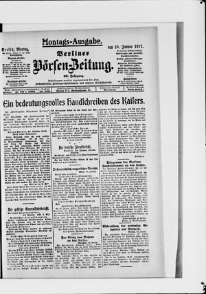 Berliner Börsen-Zeitung vom 15.01.1917