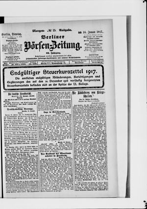 Berliner Börsen-Zeitung on Jan 16, 1917