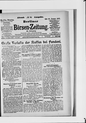 Berliner Börsen-Zeitung on Jan 16, 1917