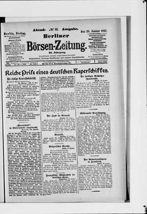 Berliner Börsen-Zeitung on Jan 19, 1917