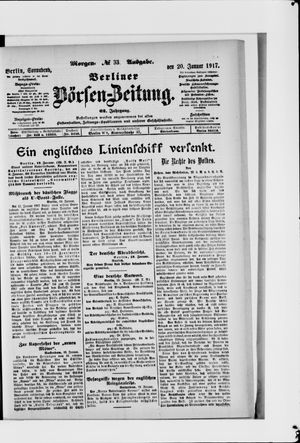 Berliner Börsen-Zeitung vom 20.01.1917