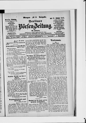 Berliner Börsen-Zeitung vom 21.01.1917