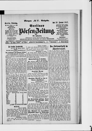 Berliner Börsen-Zeitung vom 23.01.1917