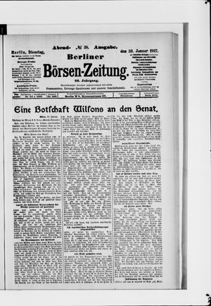 Berliner Börsen-Zeitung vom 23.01.1917