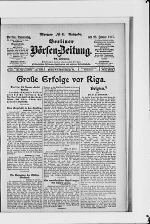 Berliner Börsen-Zeitung vom 25.01.1917