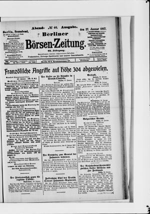 Berliner Börsen-Zeitung vom 27.01.1917