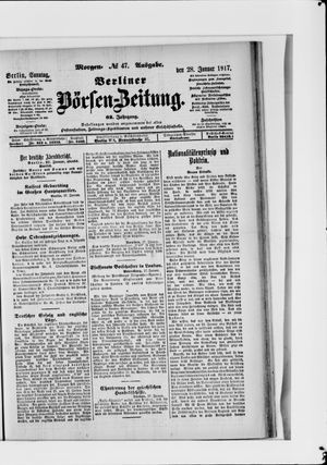 Berliner Börsen-Zeitung vom 28.01.1917