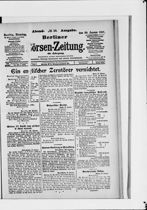 Berliner Börsen-Zeitung vom 30.01.1917