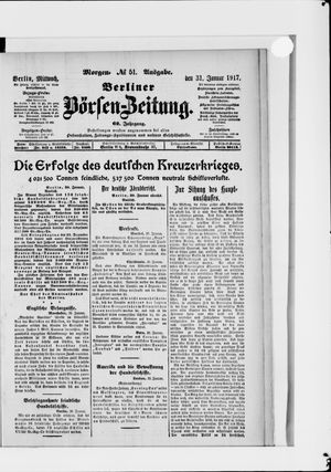 Berliner Börsen-Zeitung on Jan 31, 1917