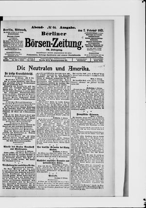 Berliner Börsen-Zeitung vom 07.02.1917
