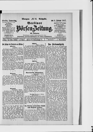 Berliner Börsen-Zeitung vom 08.02.1917
