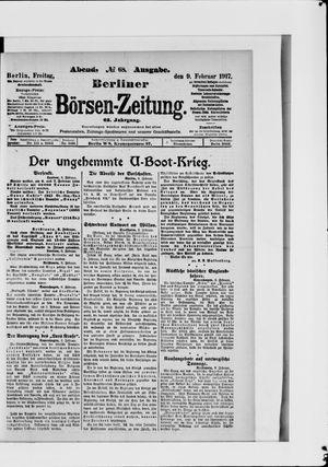 Berliner Börsen-Zeitung vom 09.02.1917