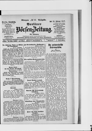 Berliner Börsen-Zeitung vom 10.02.1917