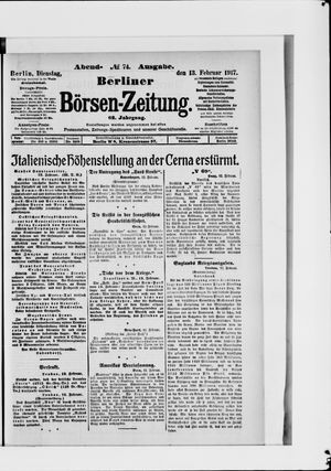 Berliner Börsen-Zeitung on Feb 13, 1917