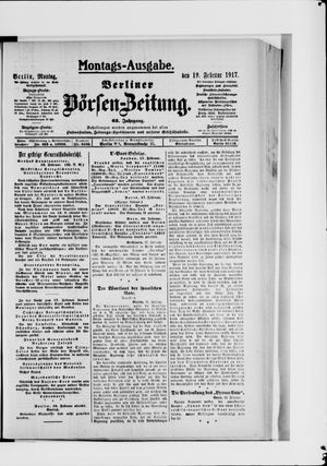 Berliner Börsen-Zeitung vom 19.02.1917