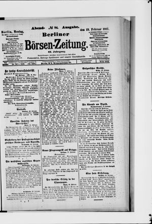 Berliner Börsen-Zeitung vom 19.02.1917
