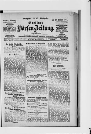 Berliner Börsen-Zeitung on Feb 20, 1917