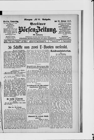 Berliner Börsen-Zeitung vom 22.02.1917
